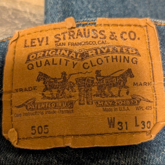Vintage Levi's 505 Orange Tab Jeans Rare USA Denim Straight Leg 31x29 - Picture 5 of 7